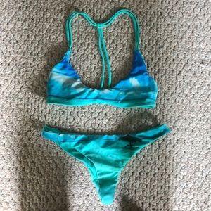 Gypsea swimwear reversible small top medium bottom